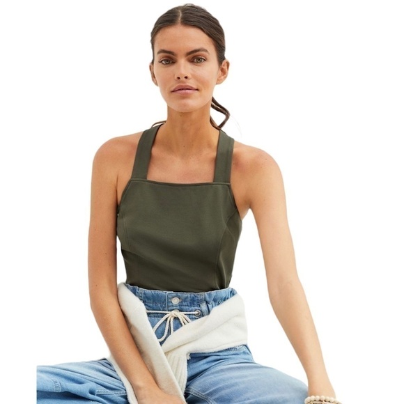 Anthropologie Seamed Cross Back Tank - Picture 1 of 6